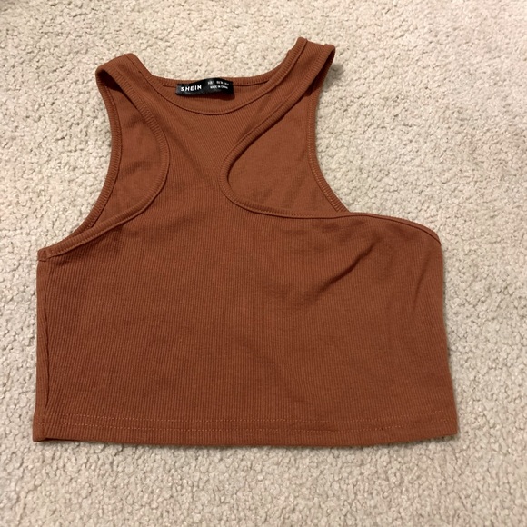 Brown asymmetrical tank top from SHEIN size small - Picture 1 of 2